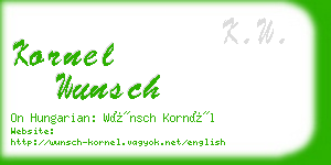 kornel wunsch business card